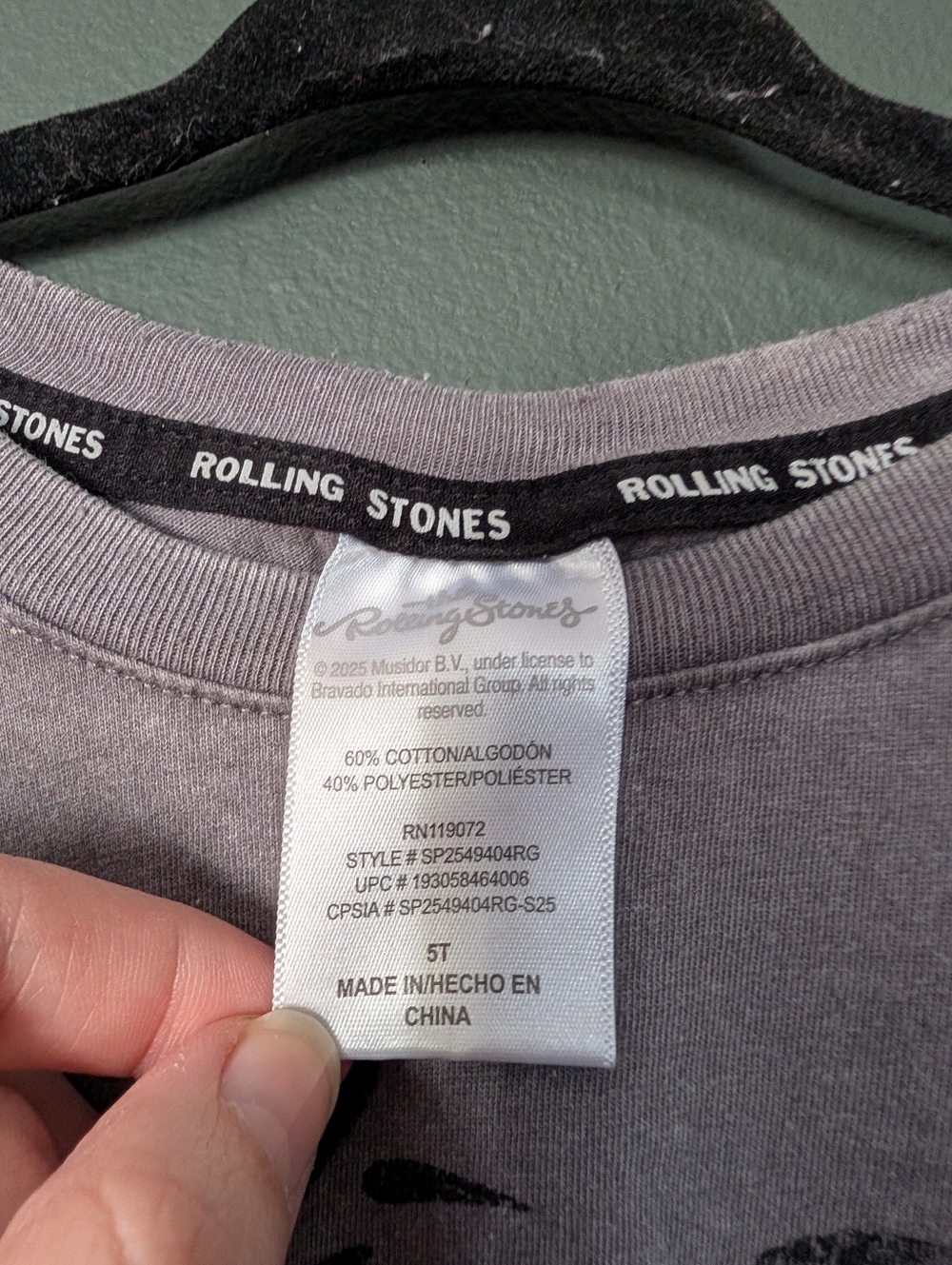 the Rolling Stones Kids Tee - Gray with Red Graphic Size 5T 🦖 - Picture 2 of 3
